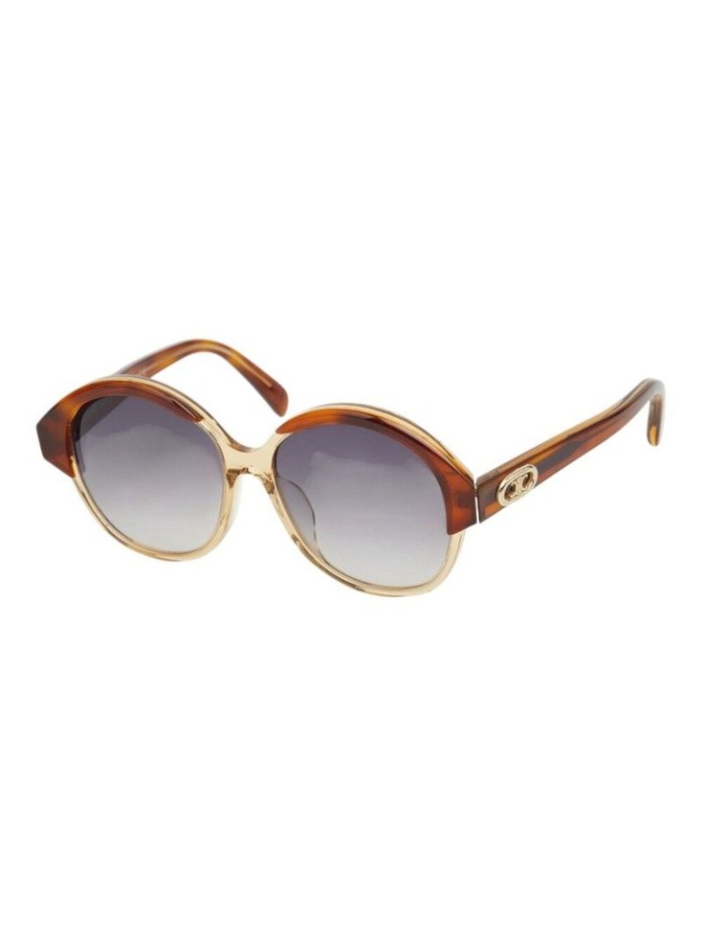 Celine Triomphe Round Sunglasses Brown Acetate Eyewear